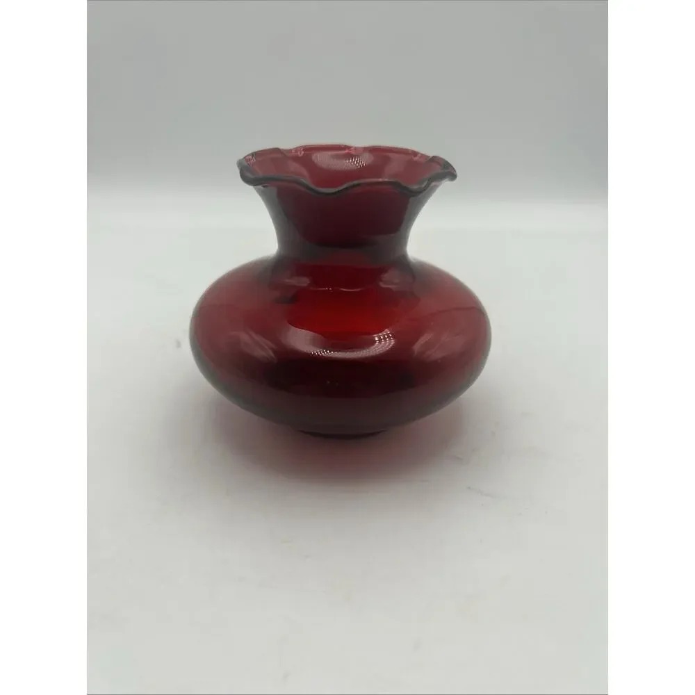 Red Glass Small Vase